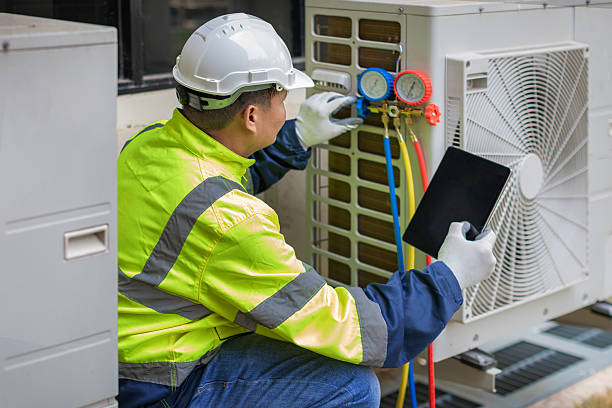 Professional Air Duct Cleaning technician working in Edinburg, VA